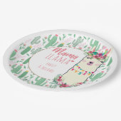 Mama Lama Feest Baby Meisje Verjaardagsfeest Parti Papieren Bordje (Gekanteld)