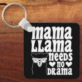 Mama Lama Heeft Geen Drama Leuk Moederdag Sleutelhanger (Voorkant)