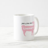 Mama lama roze moeder houdt van liama koffiemok (Voorkant rechts)