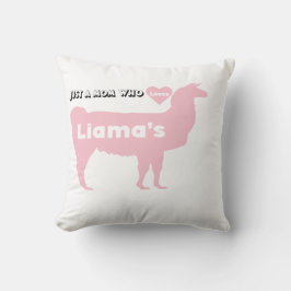 Mama lama roze moeder houdt van liama kussen