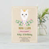 Mama lama uitnodiging (Staand voorkant)