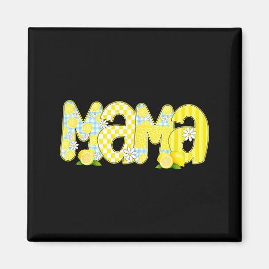 Mama Lemon Daisy Zomer Vibes Magneet (Voorkant)