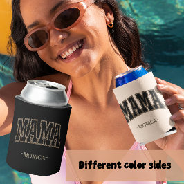 Mama Leopard hart goud en zwart Blikjeskoeler