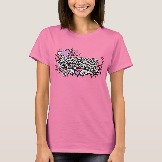 Mama Leopard Heart Tee T-shirt (Voorkant)