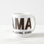 MAMA Leopard Print gepersonaliseerde tekst Mok (Voorkant rechts)