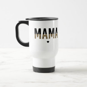 Mama Leopard print Typografie mam Gifts Reisbeker