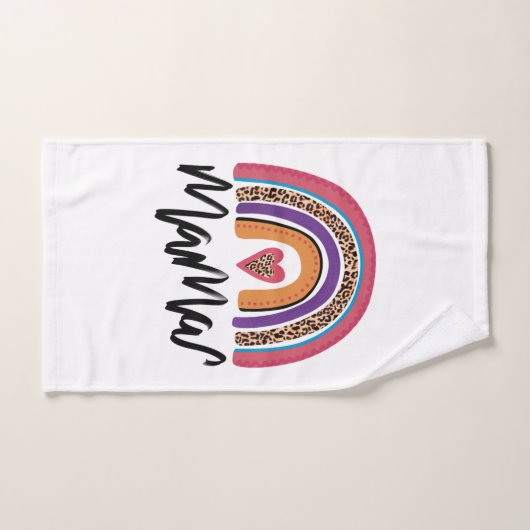Mama Leopard Rainbow Bad Handdoek (Handdoek)