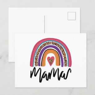 Mama Leopard Rainbow Briefkaart