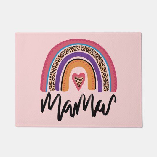 Mama Leopard Rainbow Deurmat (Voorkant)