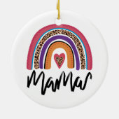 Mama Leopard Rainbow Keramisch Ornament (Achterkant)
