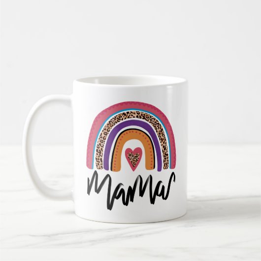 Mama Leopard Rainbow Koffiemok (Links)