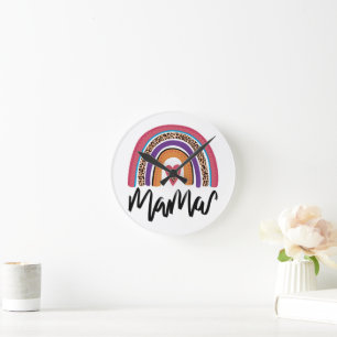 Mama Leopard Rainbow Ronde Klok