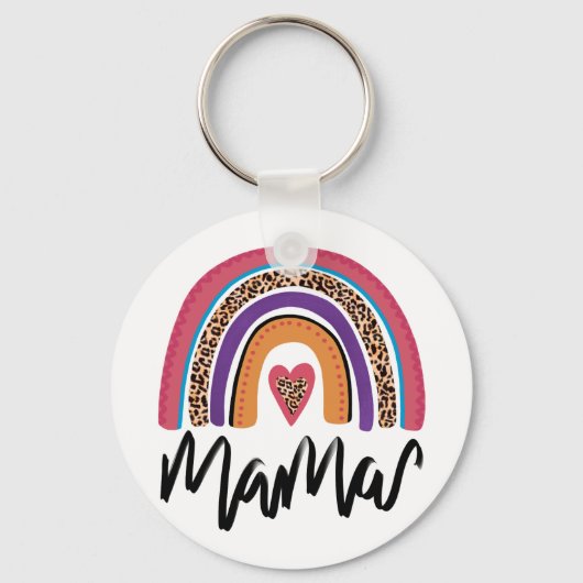 Mama Leopard Rainbow Sleutelhanger (Voorkant)