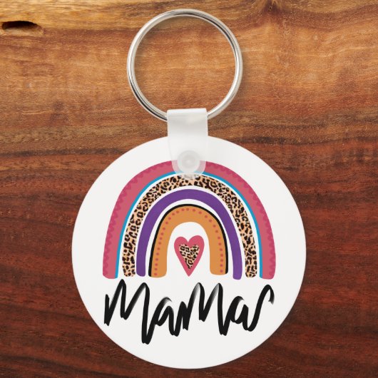 Mama Leopard Rainbow Sleutelhanger (Achterkant)