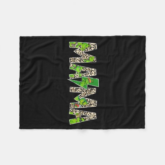 Mama Leopard Retro Mom Nanny Grandma Mother's Day  Fleece Deken (Voorkant (Horizontaal))