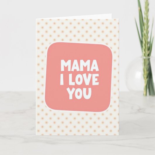 Mama Liefde Illustratiekaart Kaart (Voorkant)