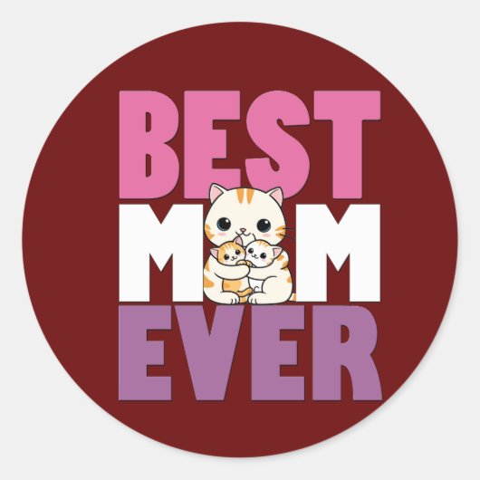Mama liefde Moederdag cadeau voor beste moeder dag Ronde Sticker (Voorkant)