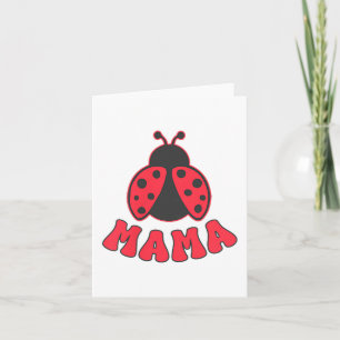 Mama Lieveheersbeestje Eerste Verjaardag Meisje Fa Kaart
