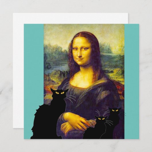 Mama Lisa en Les Chats Noir Kaart (Voorkant / Achterkant)