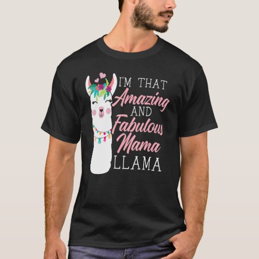 Mama Llama Alpaca Dier Llama Moeder T-shirt (Voorkant)