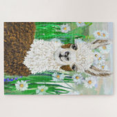Mama Llama and Daisies Legpuzzel (Horizontaal)