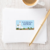 Mama Llama en Baby Blue Dot Baby Retouradres Etiket (Insitu)