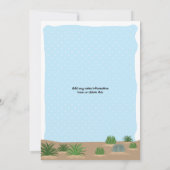 Mama Llama en Baby Blue Polka Dot Baby shower Kaart (Achterkant)