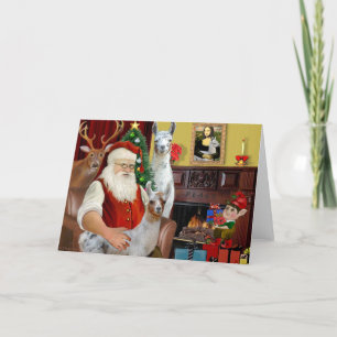 Mama Llama en Baby Feestdagen Kaart