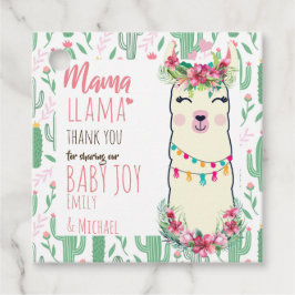 Mama Llama Fiesta Baby Girl Shower Partyware Bedankjes Labels