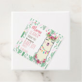 Mama Llama Fiesta Baby Girl Shower Partyware Bedankjes Labels (In situ)