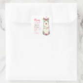 Mama Llama Fiesta Baby Girl Shower Partyware Vierkante Sticker (Tas)