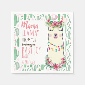 Mama Llama Fiesta Baby Meisje Shower Feest Artikel Servet