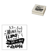 Mama Llama geen tijd voor Drama Quote Rubberstempel (Gestempeld)