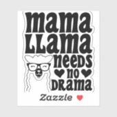 Mama Llama heeft geen sarcastische moeder nodig Sticker (Vel)