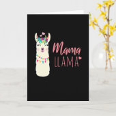 Mama Llama Kawaii Alpaca Gift voor mam Kaart (Gele Bloem)