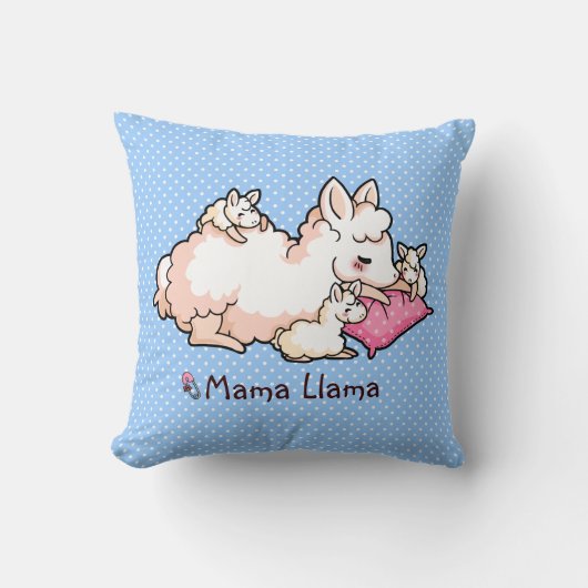 Mama Llama Kussen (Voorkant)