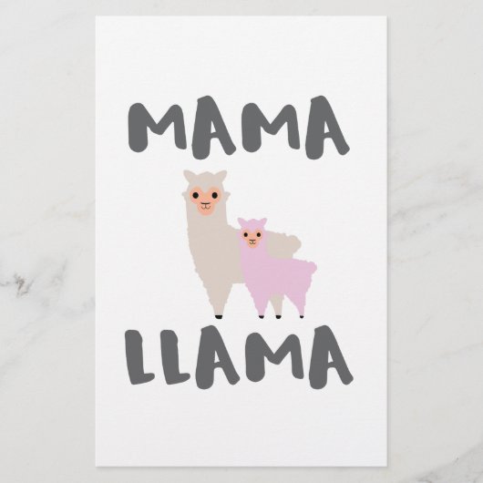 Mama Llama mama Briefpapier (Voorkant)