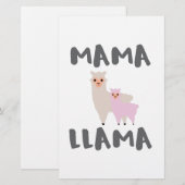 Mama Llama mama Briefpapier (Voorkant / Achterkant)