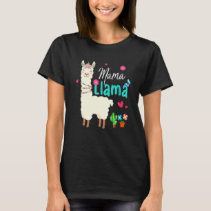 Mama Llama Moederdag Vrouwen Mam Birthday T-shirt