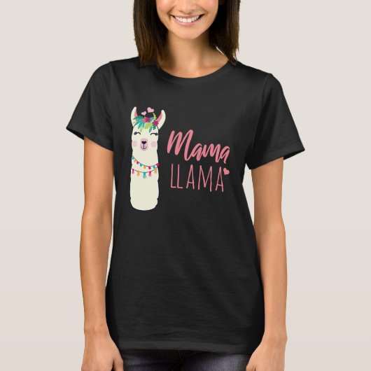 Mama llama  Mother Parent T-shirt (Voorkant)