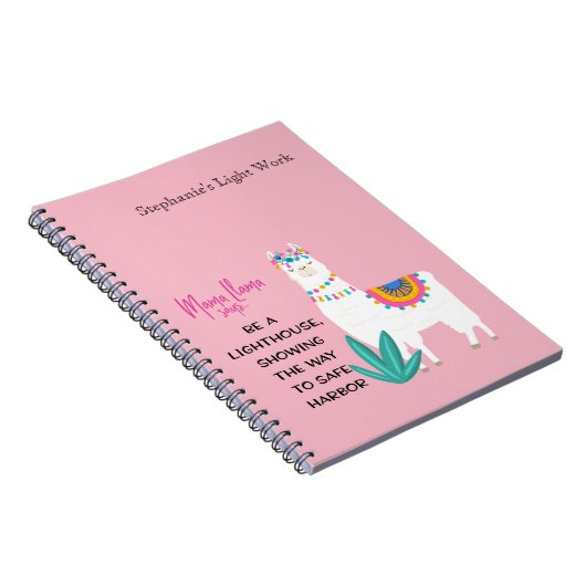 Mama Llama zegt dat je een vuurtoren moet zijn die Notitieboek (Rechterzijde)