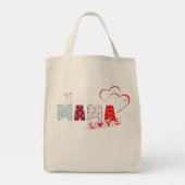 Mama Love Bunny Canvas tas – Schattigee Patchwork (Achterkant)