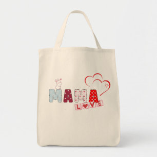 Mama Love Bunny Canvas tas – Schattigee Patchwork