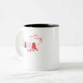 Mama Love Bunny Mok – Schattigee Patchwork Heart D (Voorkant links)