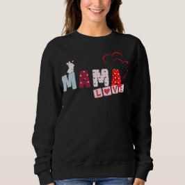 Mama Love Bunny Sweatshirt – Schattige Hart Patchw