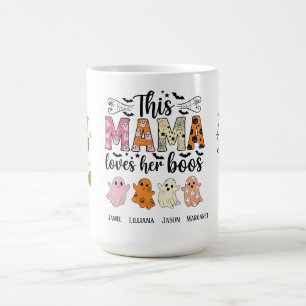 Mama Loves Her Boos Spooky Persoonlijke Halloween Koffiemok