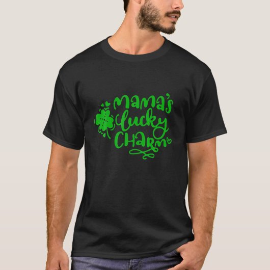 Mama Lucky Charm Shamrock St Patricks Day Funny Ir T-shirt (Voorkant)