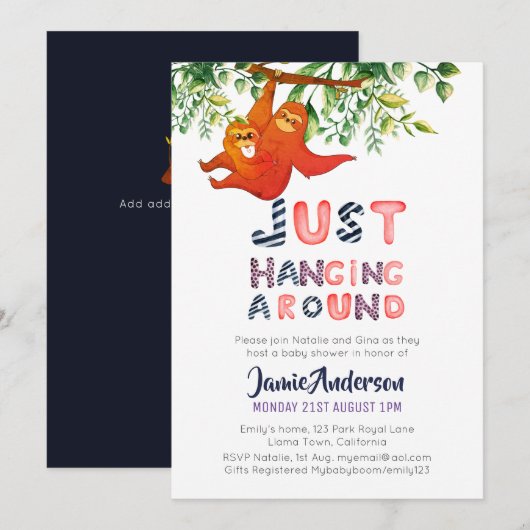 Mama LUIAARD Hangt maar wat rond Blauwe Baby Jonge Kaart (Voorkant / Achterkant)