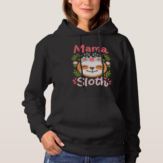 Mama luiaard Moederdag Hoodie (Voorkant)