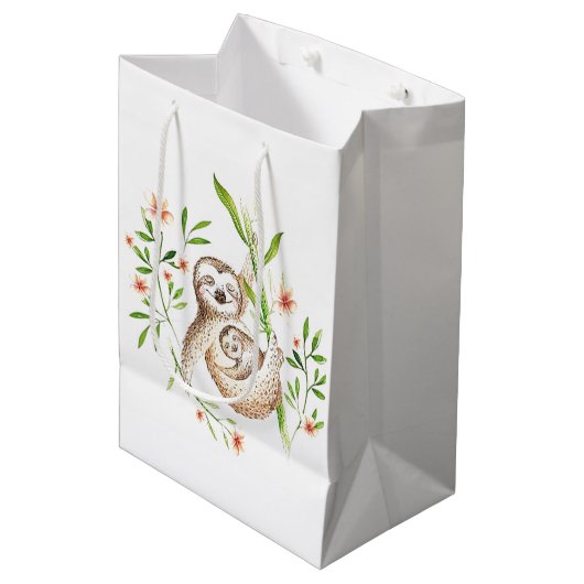 Mama luiaards en baby's   medium cadeauzakje (Voorkant Gekanteld)